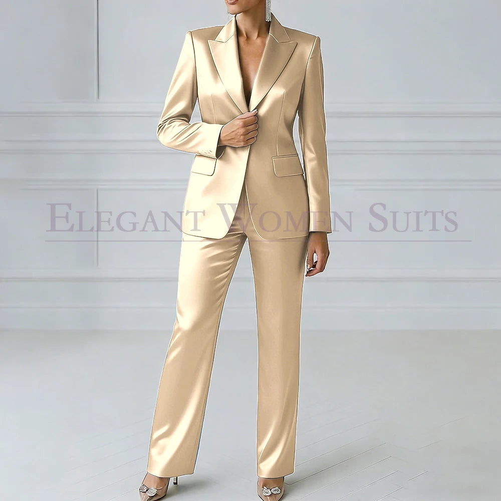 Sophia | Royal Blue One-Button Slim Blazer Suit