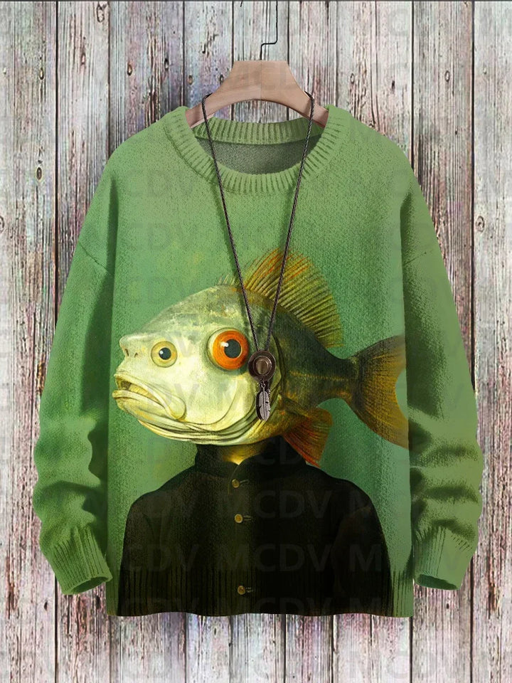 Bruno | Abstract Dog Art Knit Pullover