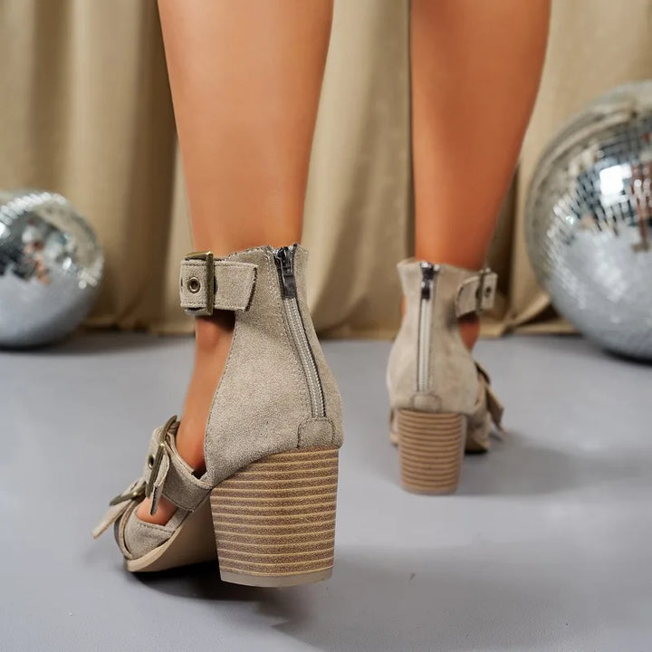 Romi | Buckle Block Heels