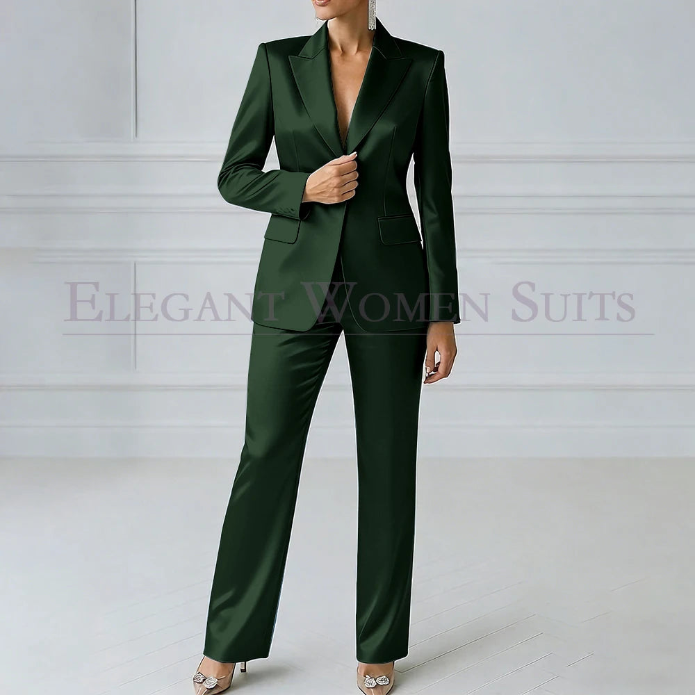 Sophia | Royal Blue One-Button Slim Blazer Suit
