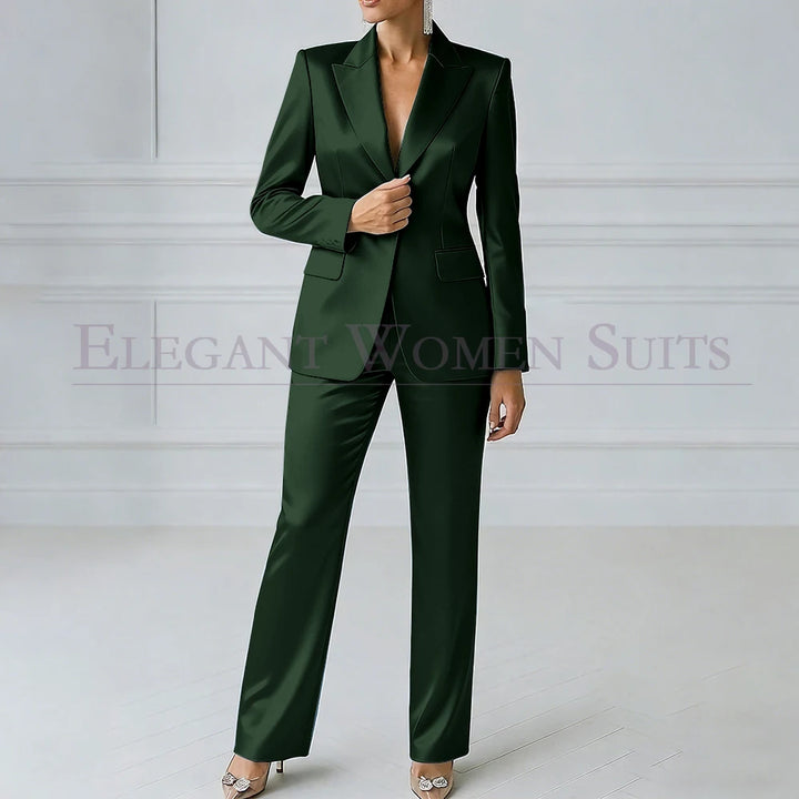 Sophia | Royal Blue One-Button Slim Blazer Suit