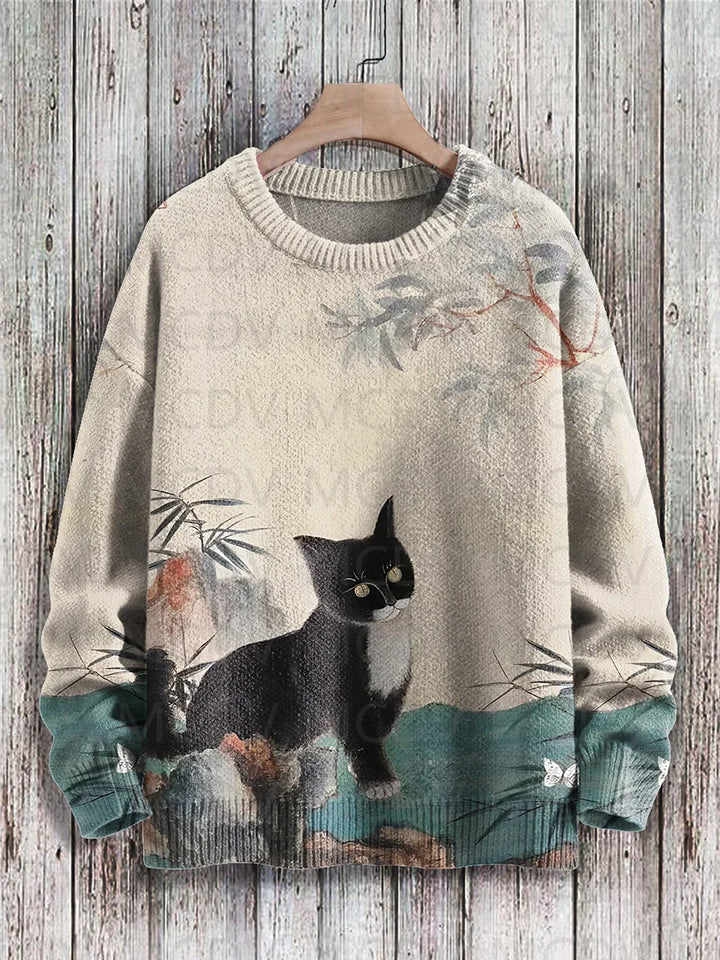 Sakura | Japanese Style Cat Art Pullover
