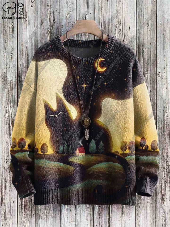 Nova | Cat Pattern Street Style Pullover
