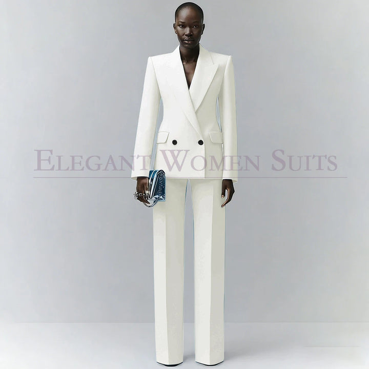 Marina | Double-Breasted Blue Office Blazer Suit