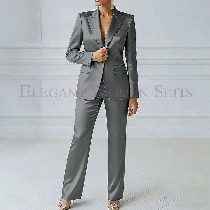 Sophia | Royal Blue One-Button Slim Blazer Suit