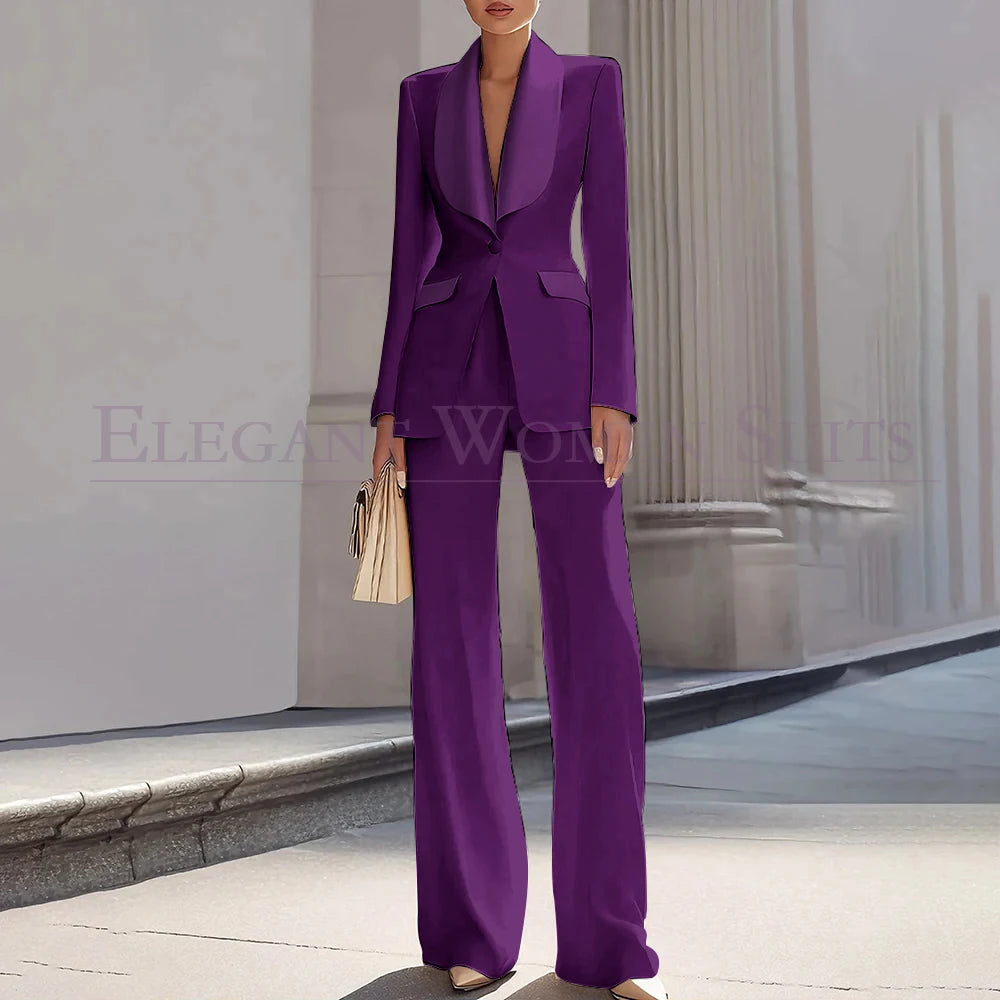 Grace | Shawl Lapel One-Button Luxury Blazer Suit