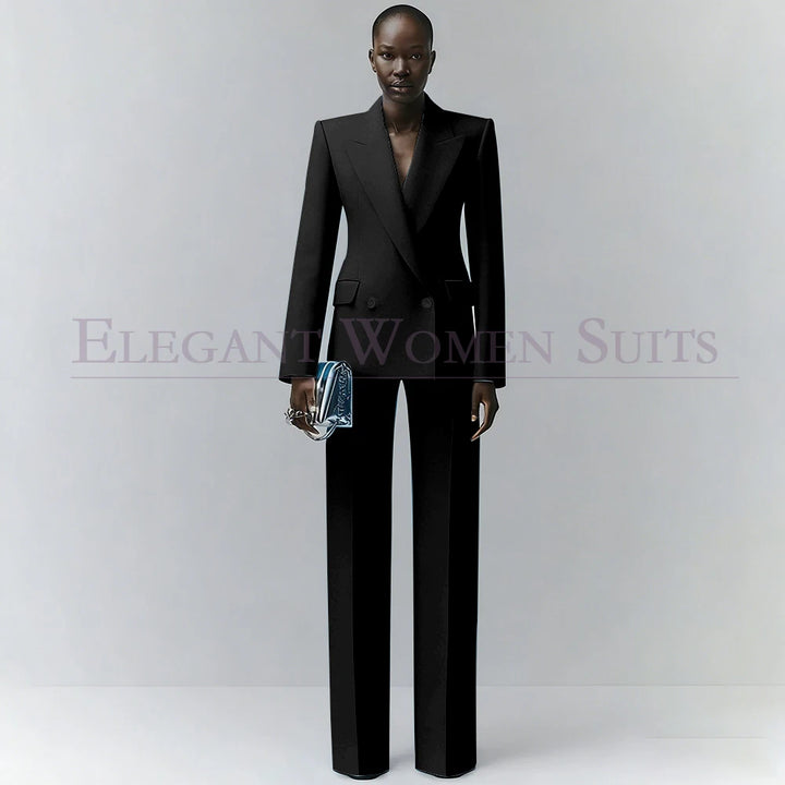 Marina | Double-Breasted Blue Office Blazer Suit