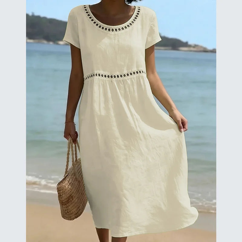 Greta | Women's Hollow Detail Splicing Dress