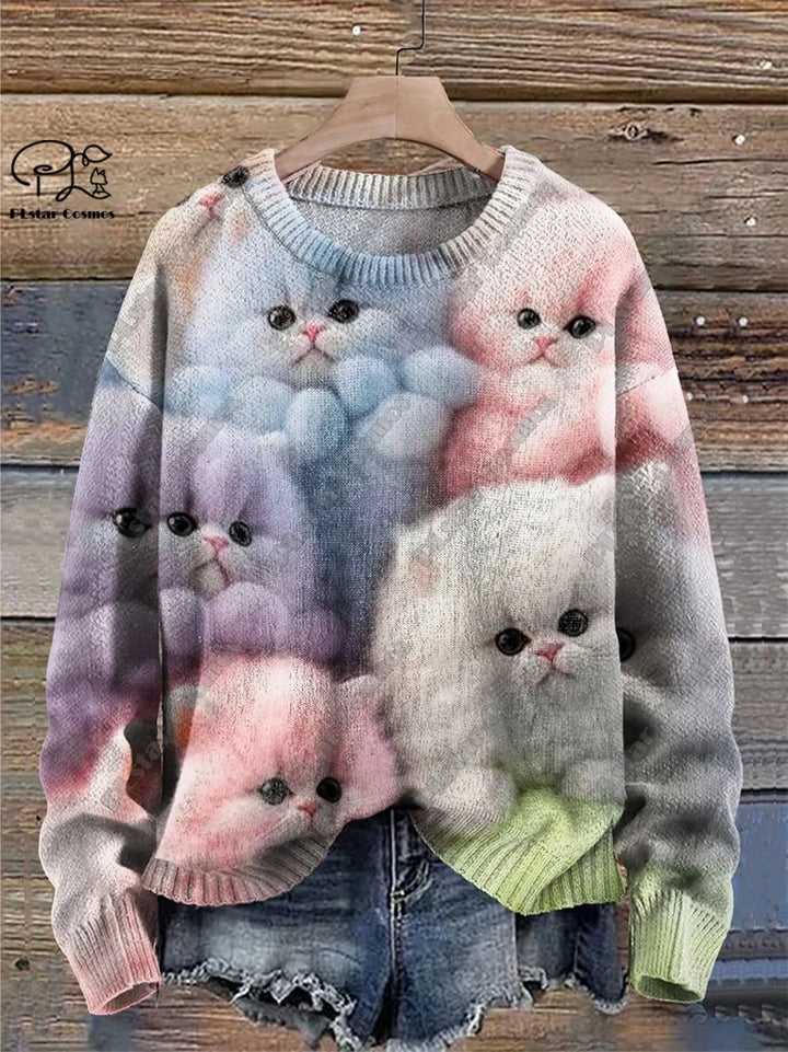 Stella | Funny Cat 3D Print Pullover