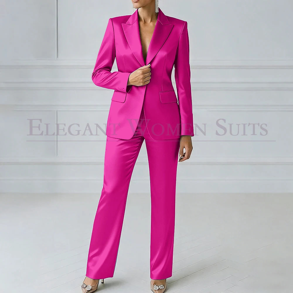 Sophia | Royal Blue One-Button Slim Blazer Suit