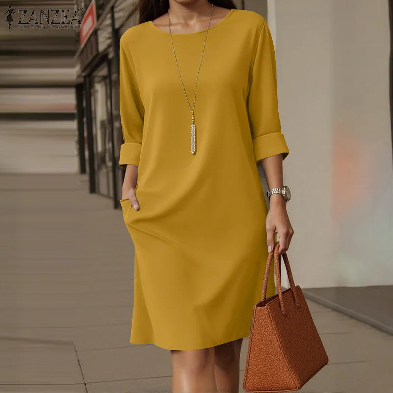 Octavia | Women's Knee-Length Shirt Party Dress