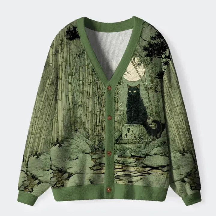 Harvest | Black Cat Wheat Field Cardigan