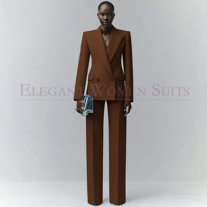 Marina | Double-Breasted Blue Office Blazer Suit