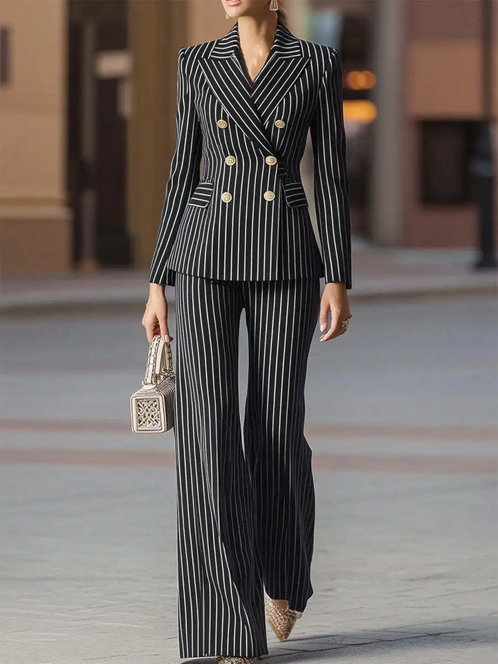 Eleanor | Classic Striped Business Blazer Suit