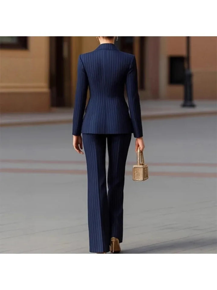 Eleanor | Classic Striped Business Blazer Suit