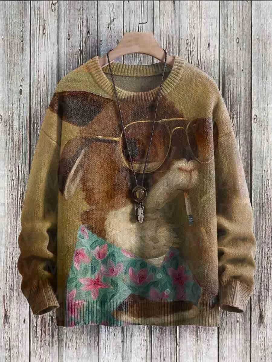 Vixen | Cute Fox Art Knit Pullover