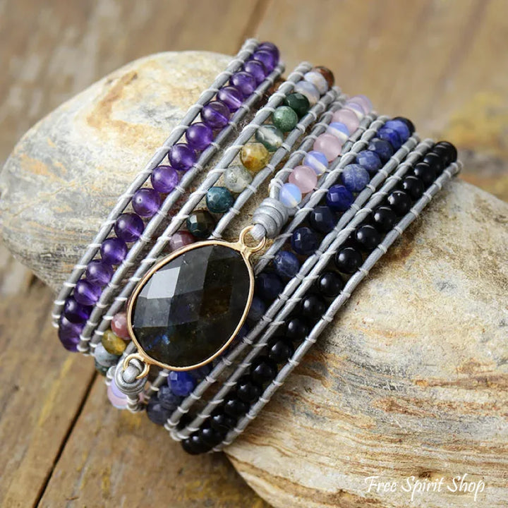 Dora | Labradorite Sodalite Indian Agate Wrap