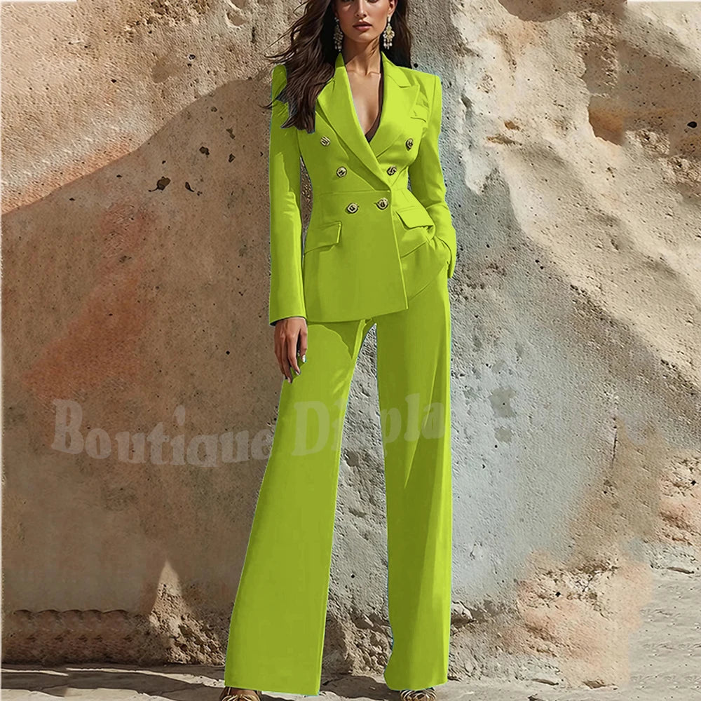 Charlotte | Peak Lapel Double-Breasted Business Suit