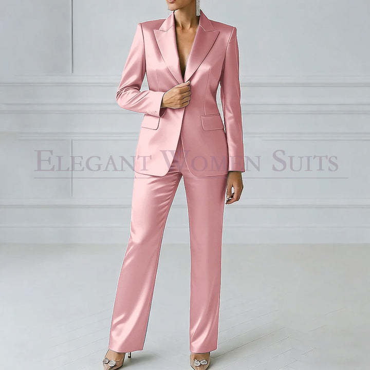 Sophia | Royal Blue One-Button Slim Blazer Suit