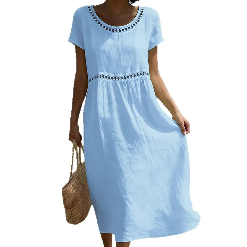 Greta | Women's Hollow Detail Splicing Dress