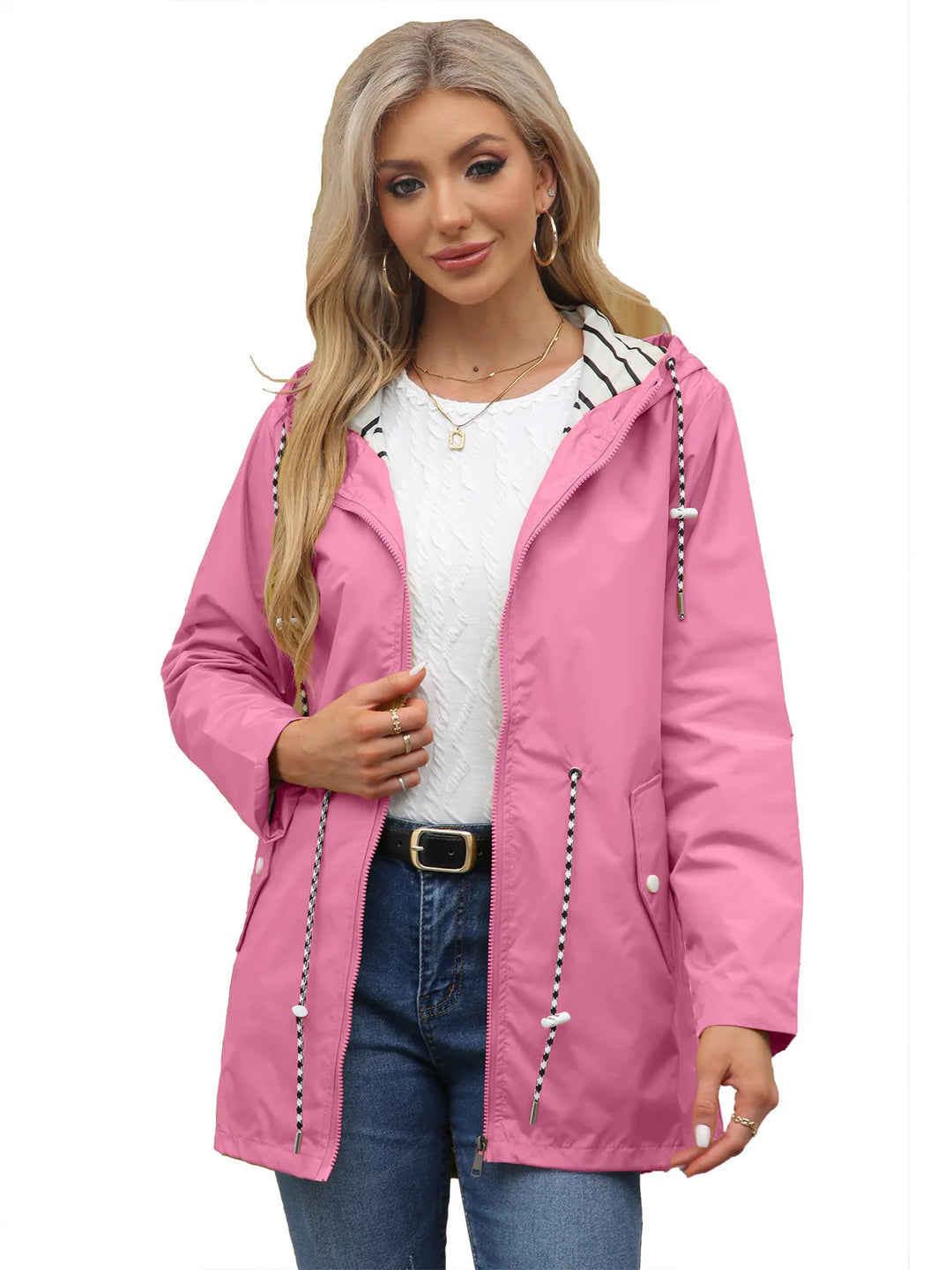 Bronte | Longline Hooded Windbreaker Jacket