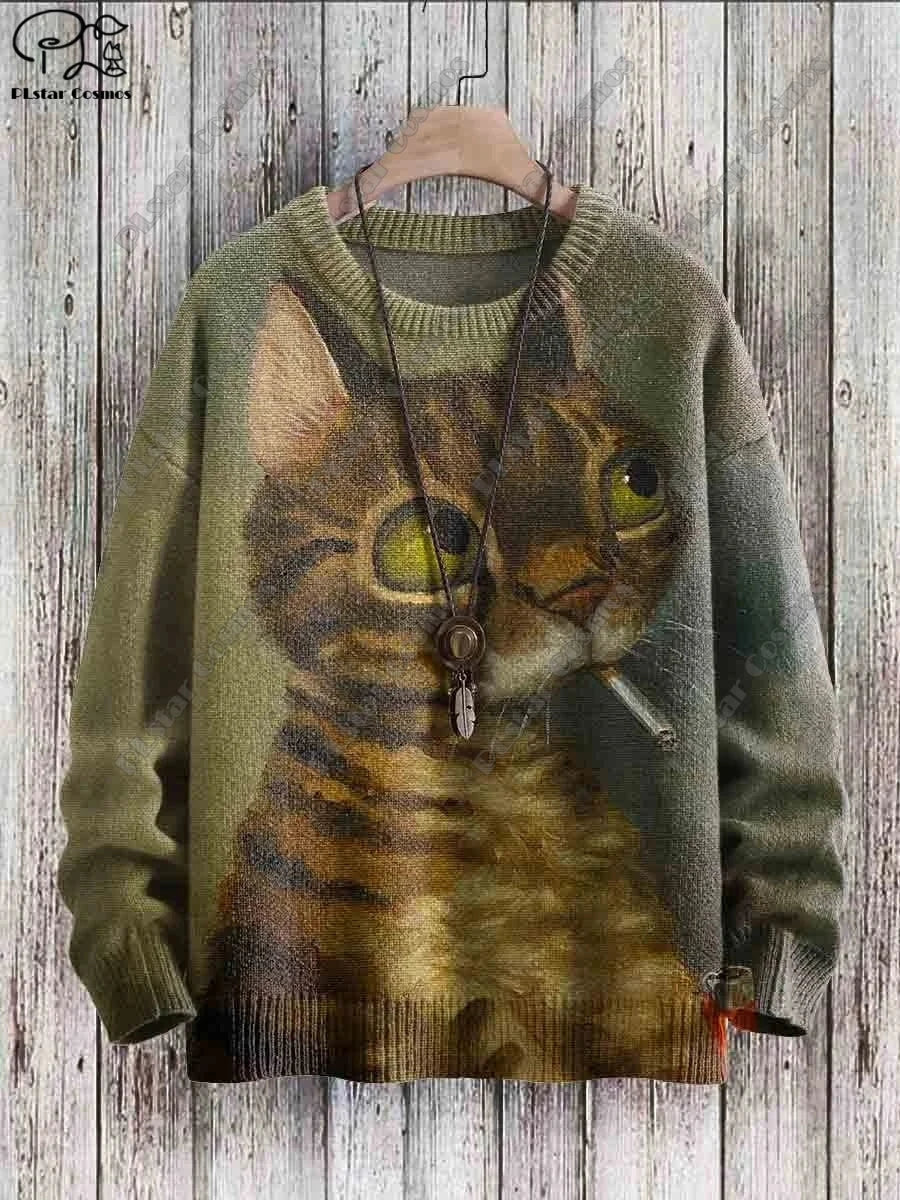 Nova | Cat Pattern Street Style Pullover
