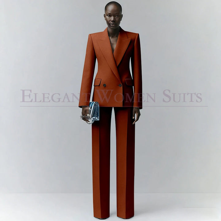 Marina | Double-Breasted Blue Office Blazer Suit