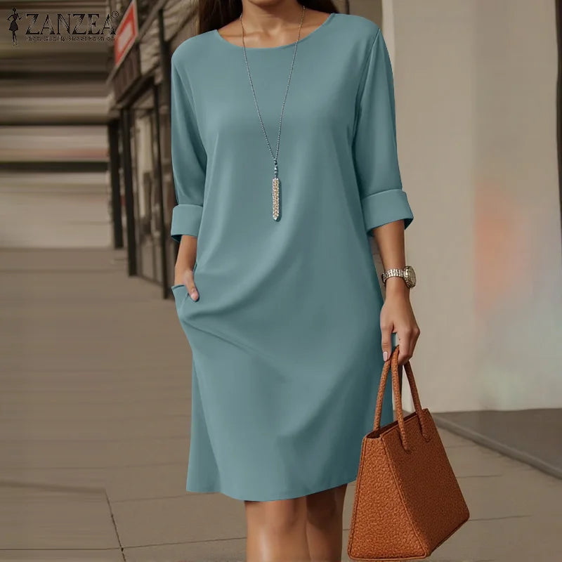 Octavia | Women's Knee-Length Shirt Party Dress