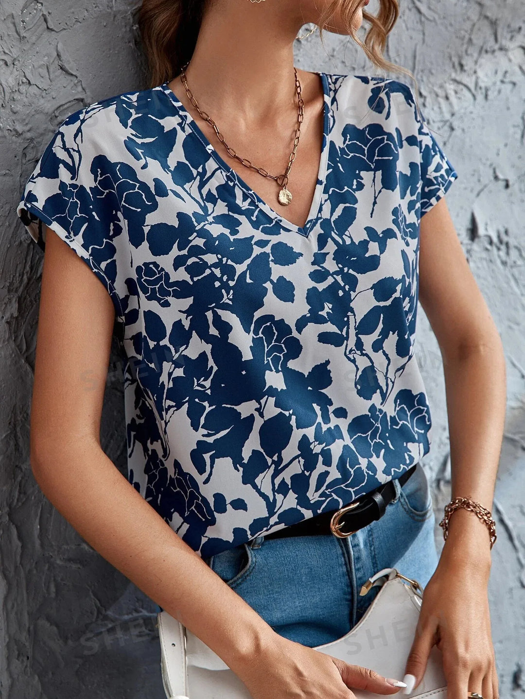 Aurelia™ | Floral Print Batwing Blouse