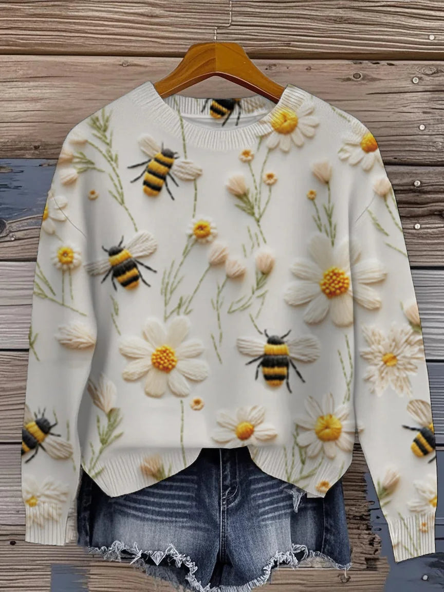 Willow | Animal Print Round-Neck Pullover