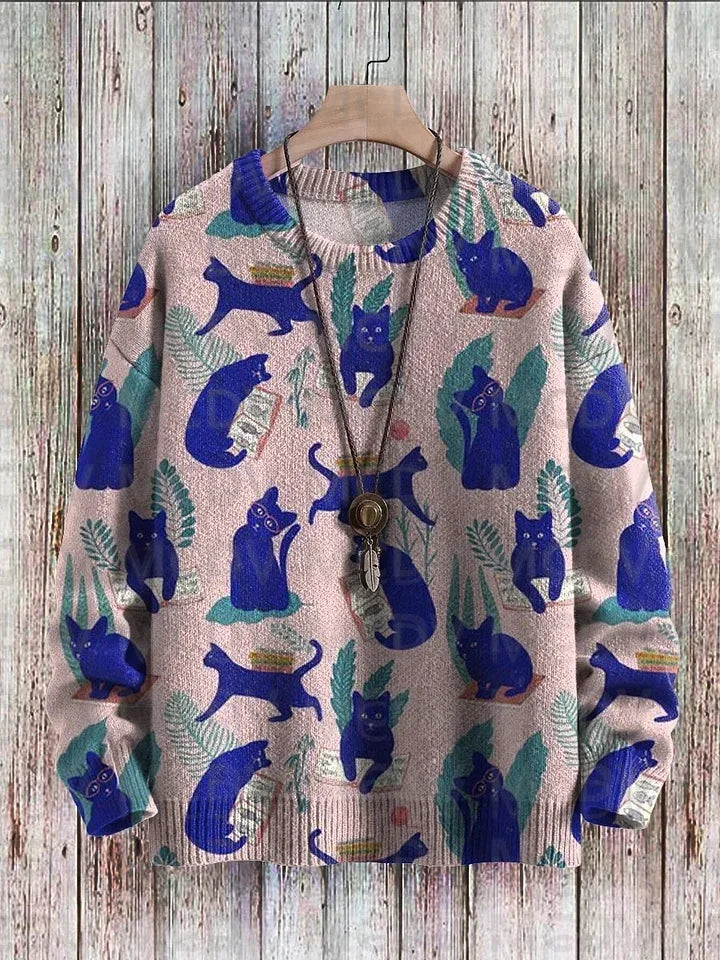 Jazz | Cat Music Moon Cow Art Pullover