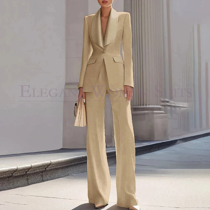 Grace | Shawl Lapel One-Button Luxury Blazer Suit