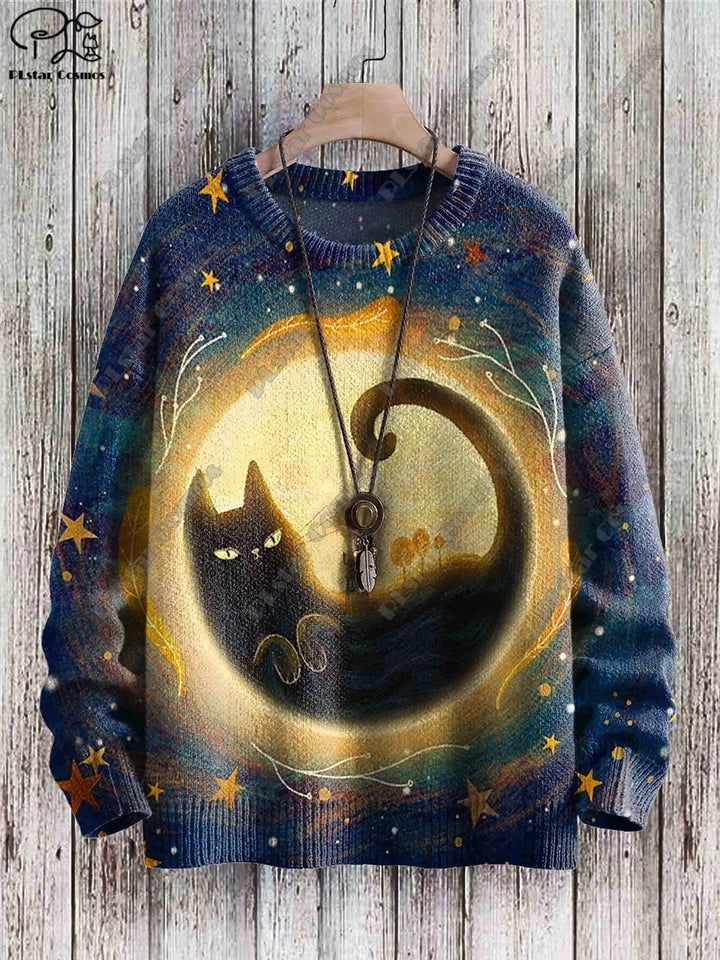 Cosmos | Cat Pattern Street Style Pullover
