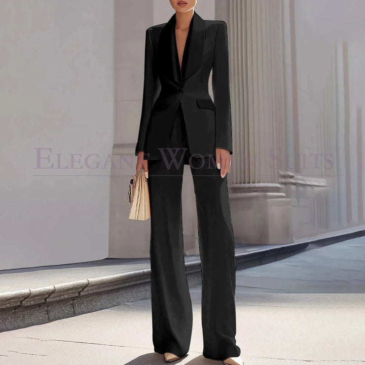 Grace | Shawl Lapel One-Button Luxury Blazer Suit