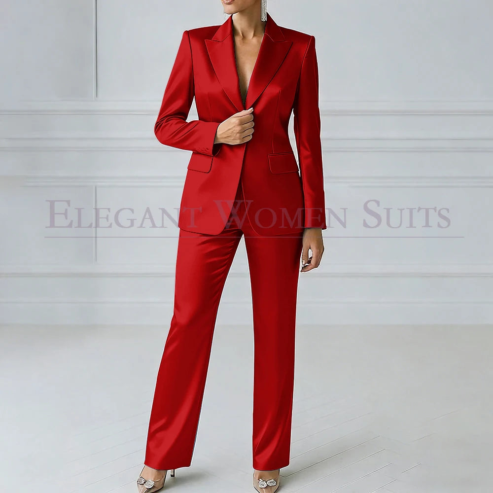 Sophia | Royal Blue One-Button Slim Blazer Suit