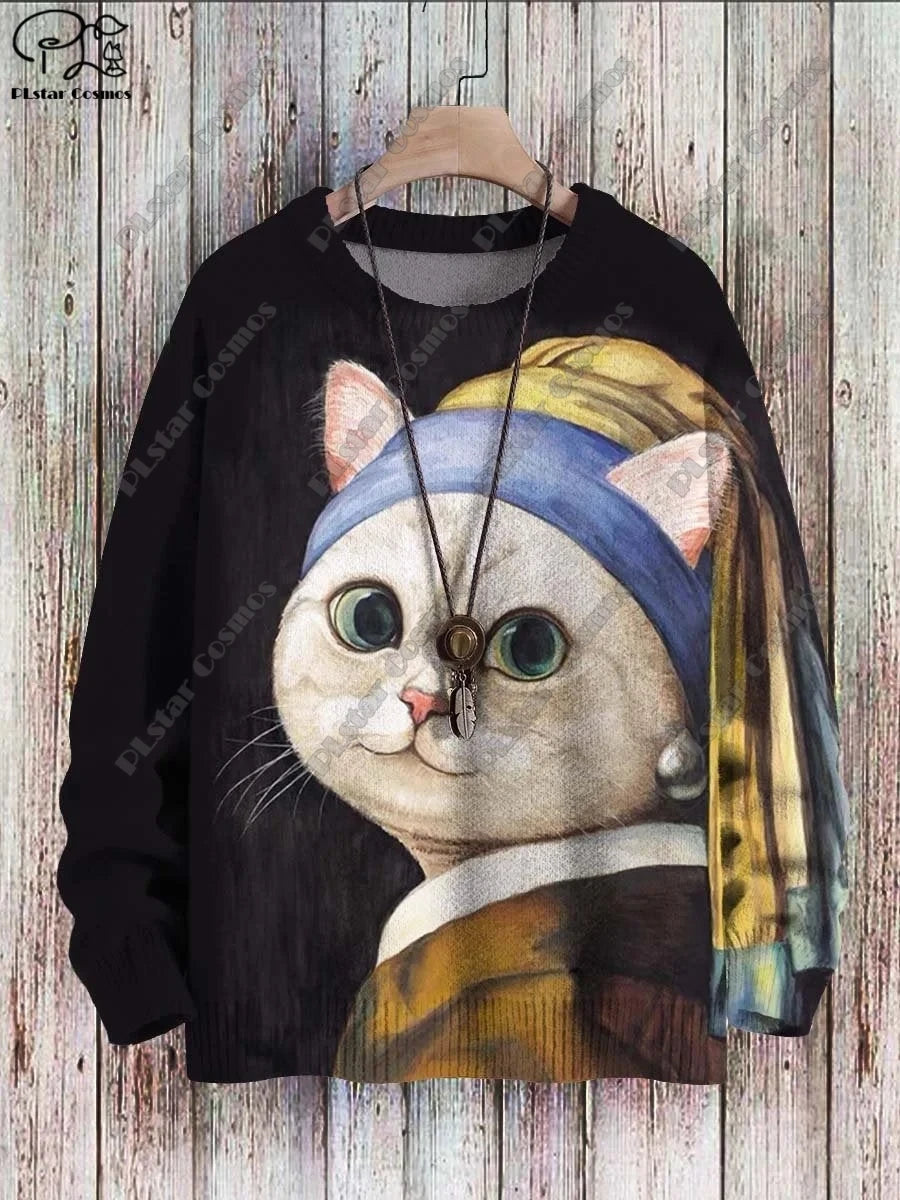 Cosmos | Cat Pattern Street Style Pullover