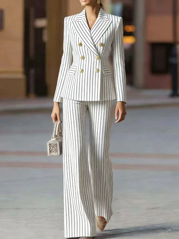 Eleanor | Classic Striped Business Blazer Suit