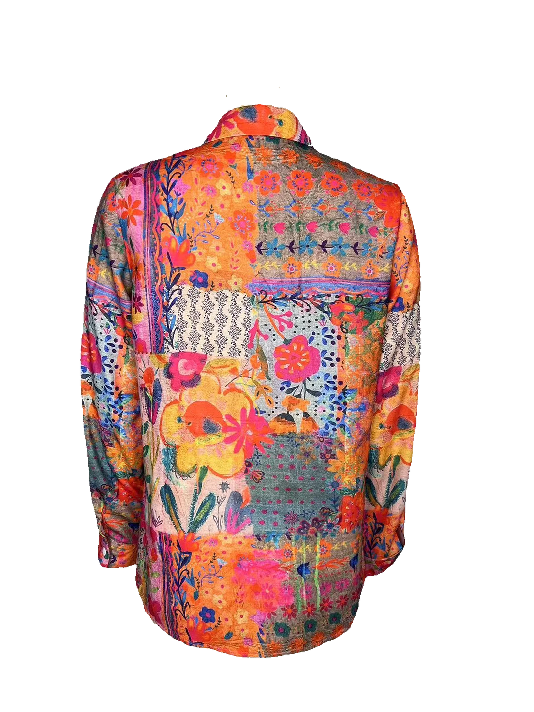 Poppy | Retro Bohemian Floral Long Sleeve Shirt