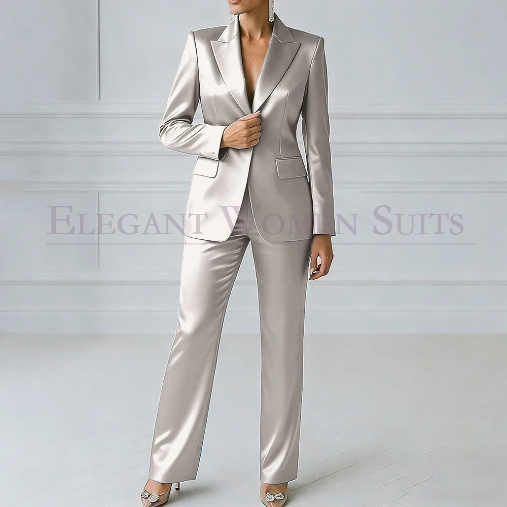 Sophia | Royal Blue One-Button Slim Blazer Suit
