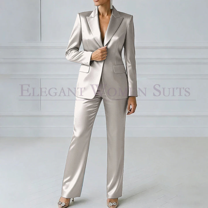 Sophia | Royal Blue One-Button Slim Blazer Suit