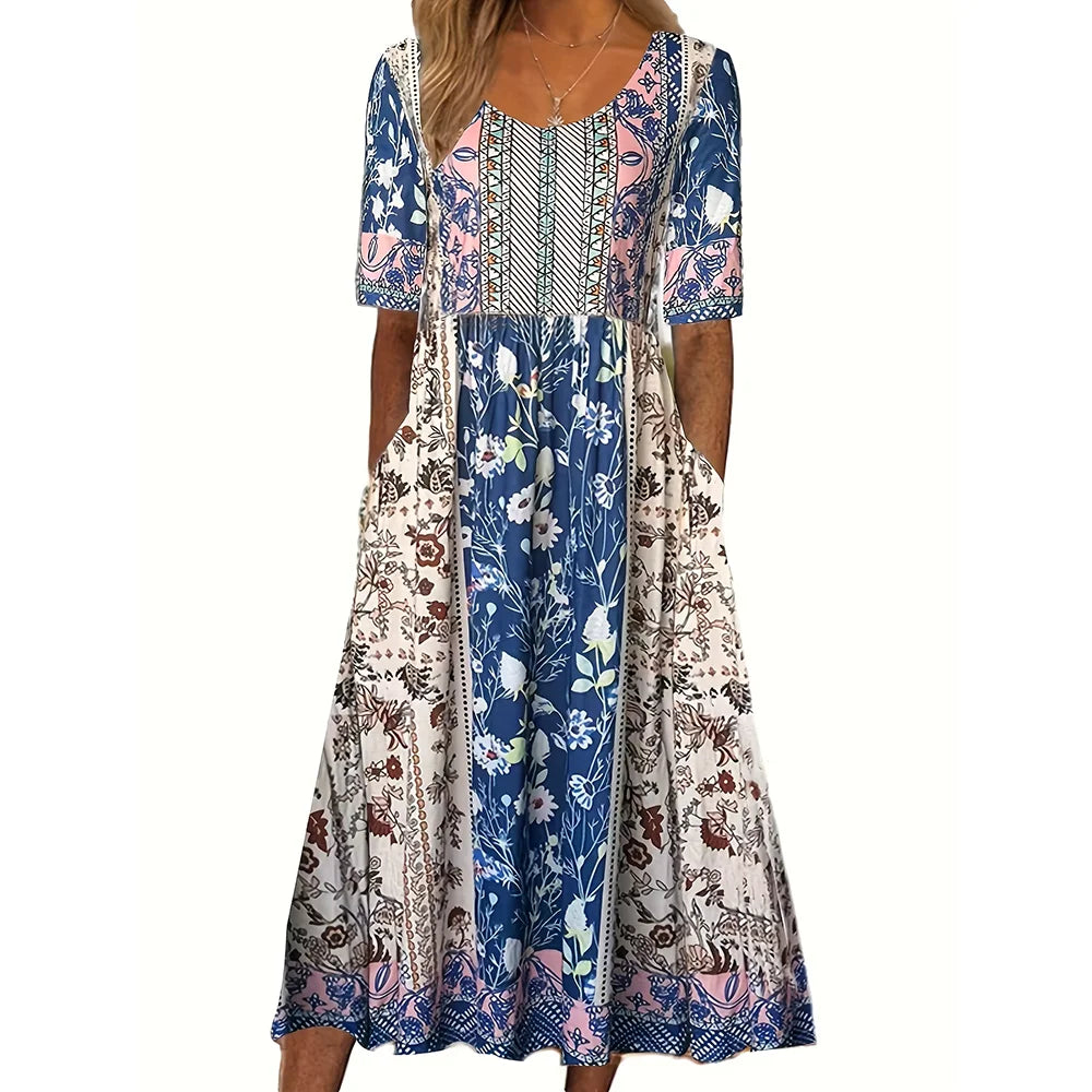 Jolie | Women's Bohemian Long Print Dress