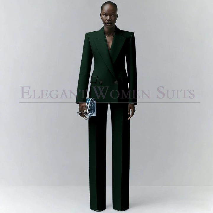 Marina | Double-Breasted Blue Office Blazer Suit
