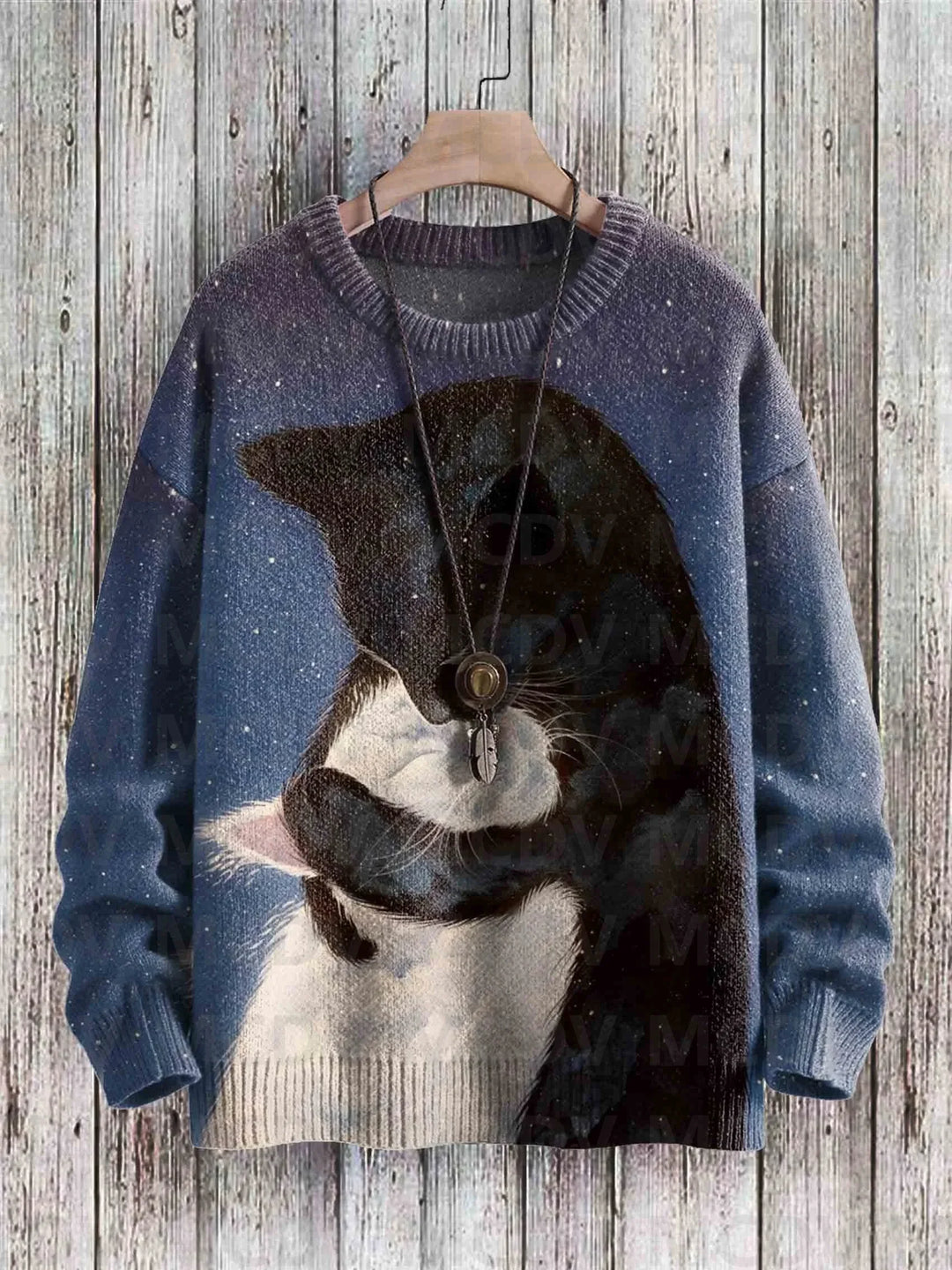 Mochi | Cute Cat Art Knit Pullover