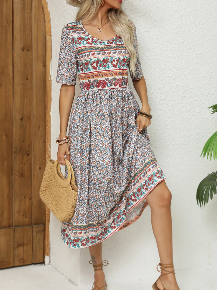 Cosima | Women's Bohemian Print Midi Dress