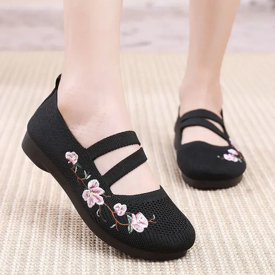 Isabella | Soft Sole Embroidered Flats