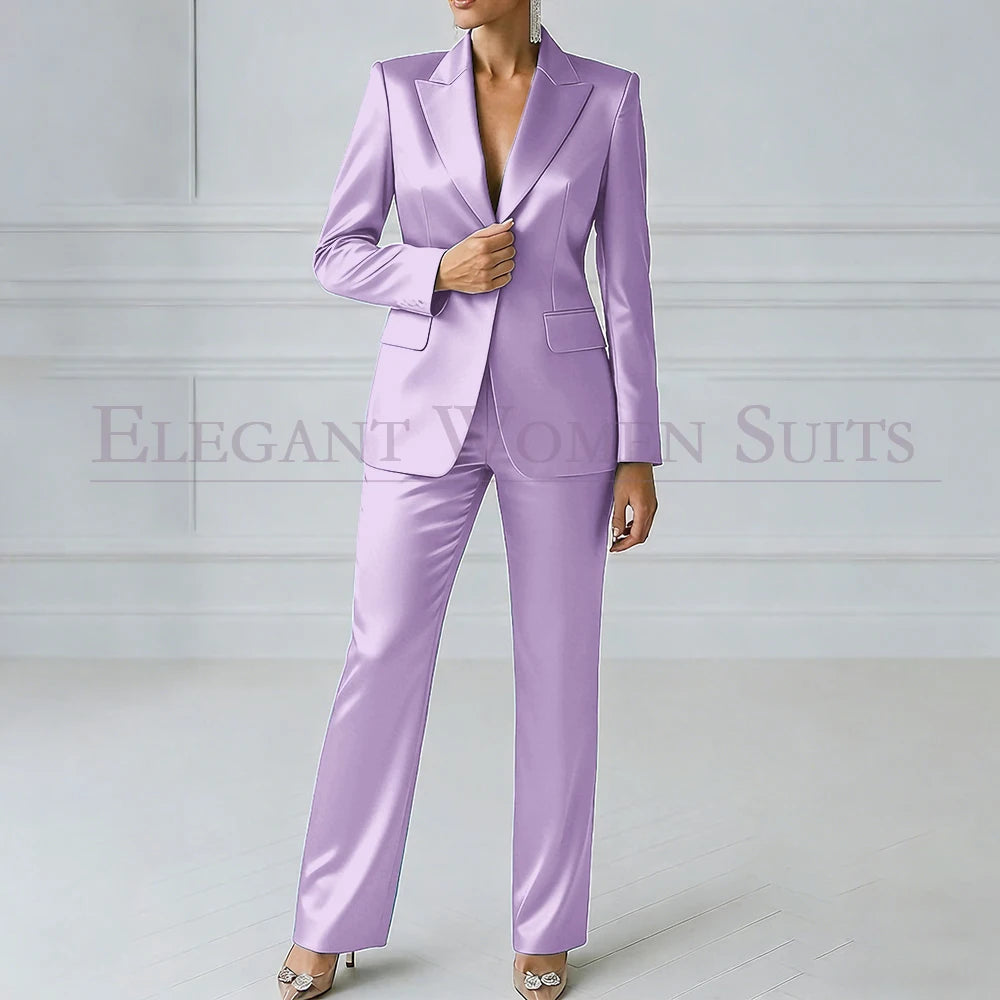 Sophia | Royal Blue One-Button Slim Blazer Suit