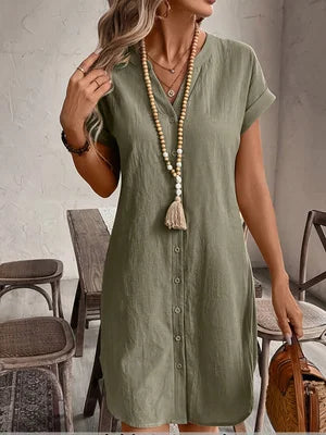 Lana | Women's Long Sleeve Mini Shirt Dress