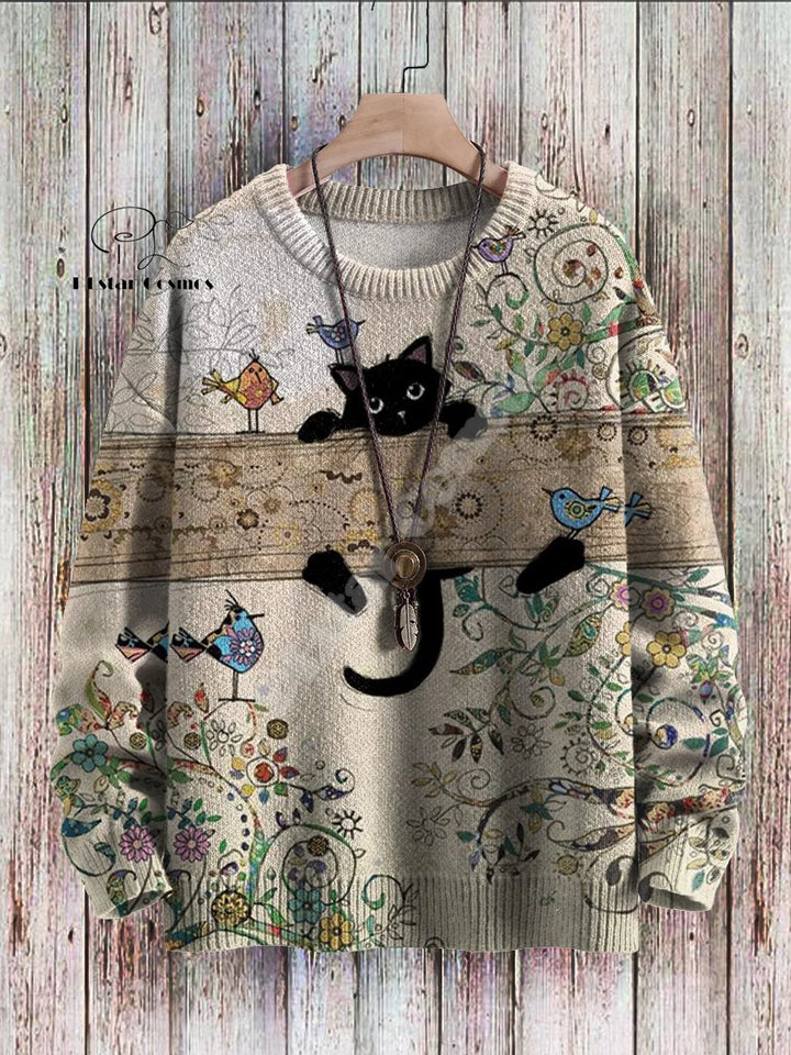 Holly | Christmas Cat Tattoo Pullover