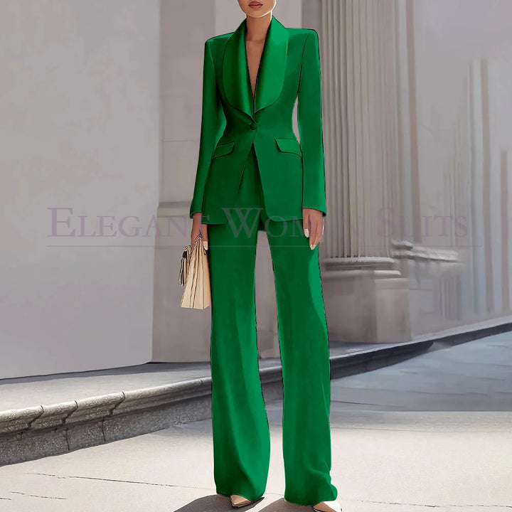 Grace | Shawl Lapel One-Button Luxury Blazer Suit