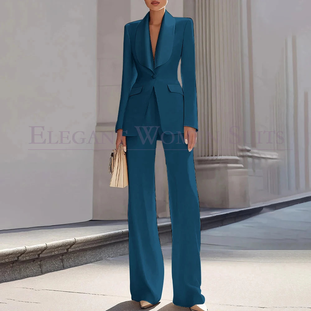 Grace | Shawl Lapel One-Button Luxury Blazer Suit